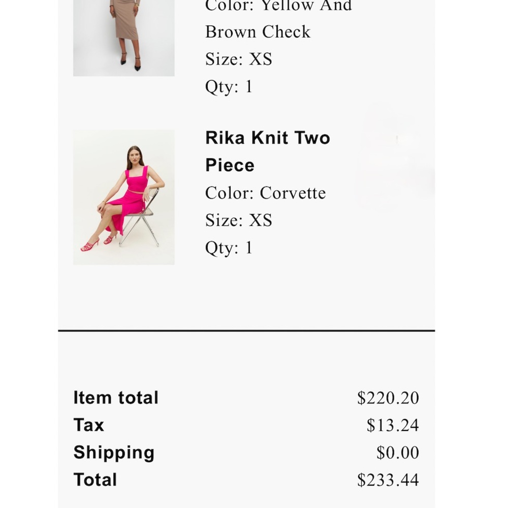 NWT reformation Rika Knit Two
Piece set top skirt xs Corvette pink - Picture 2 of 2